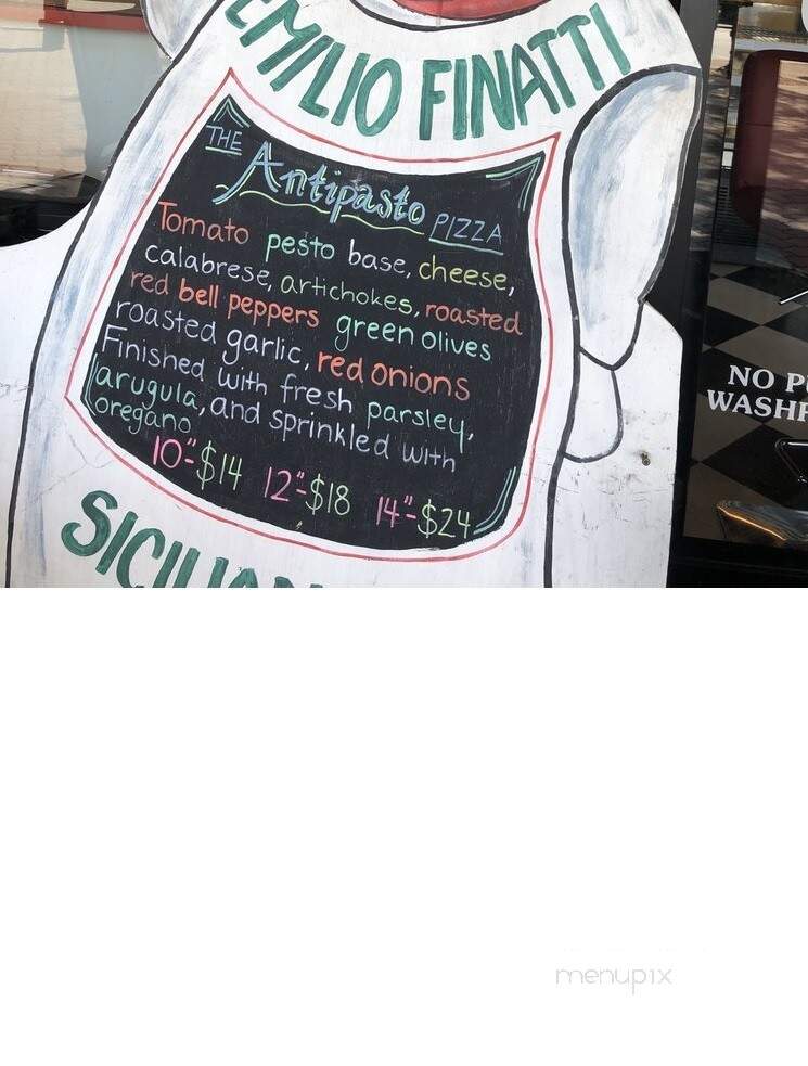 Emilio Finatti Sicilian Pizzeria - White Rock, BC menu_pic