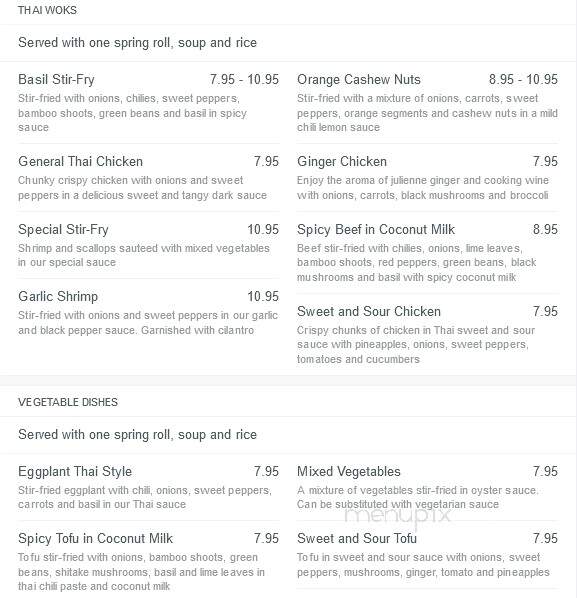 Thai Orchid Restaurant - Pickering, ON menu_pic