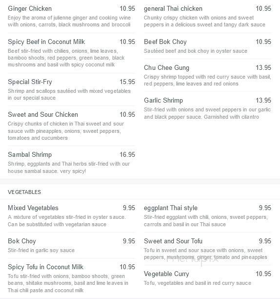 Thai Orchid Restaurant - Pickering, ON menu_pic
