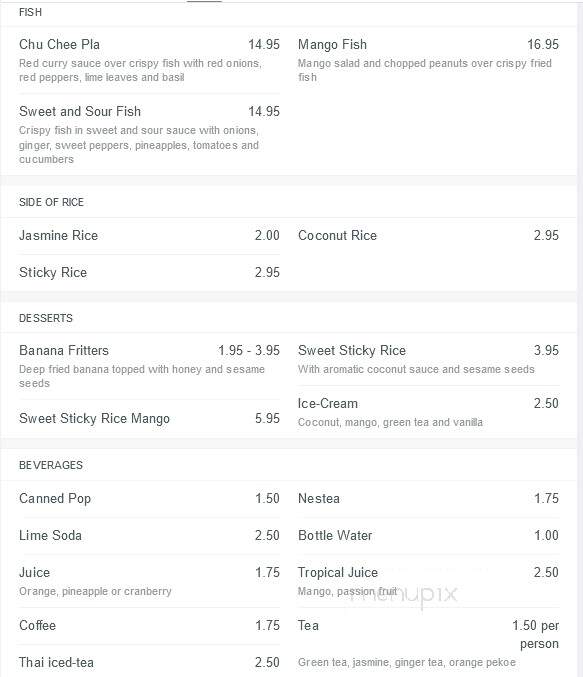 Thai Orchid Restaurant - Pickering, ON menu_pic