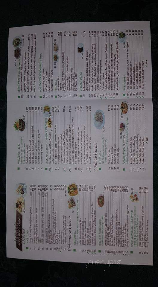 Phu-Yen Restaurant - Ottawa, ON menu_pic