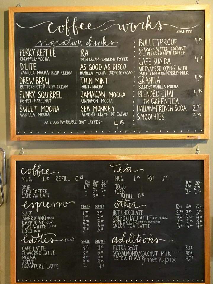 Pierce Street Coffee Works - Sioux City, IA menu_pic