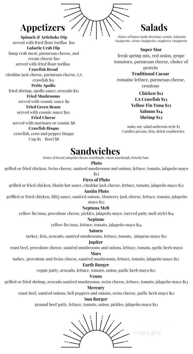 Luna Bar & Grill - Lake Charles, LA menu_pic