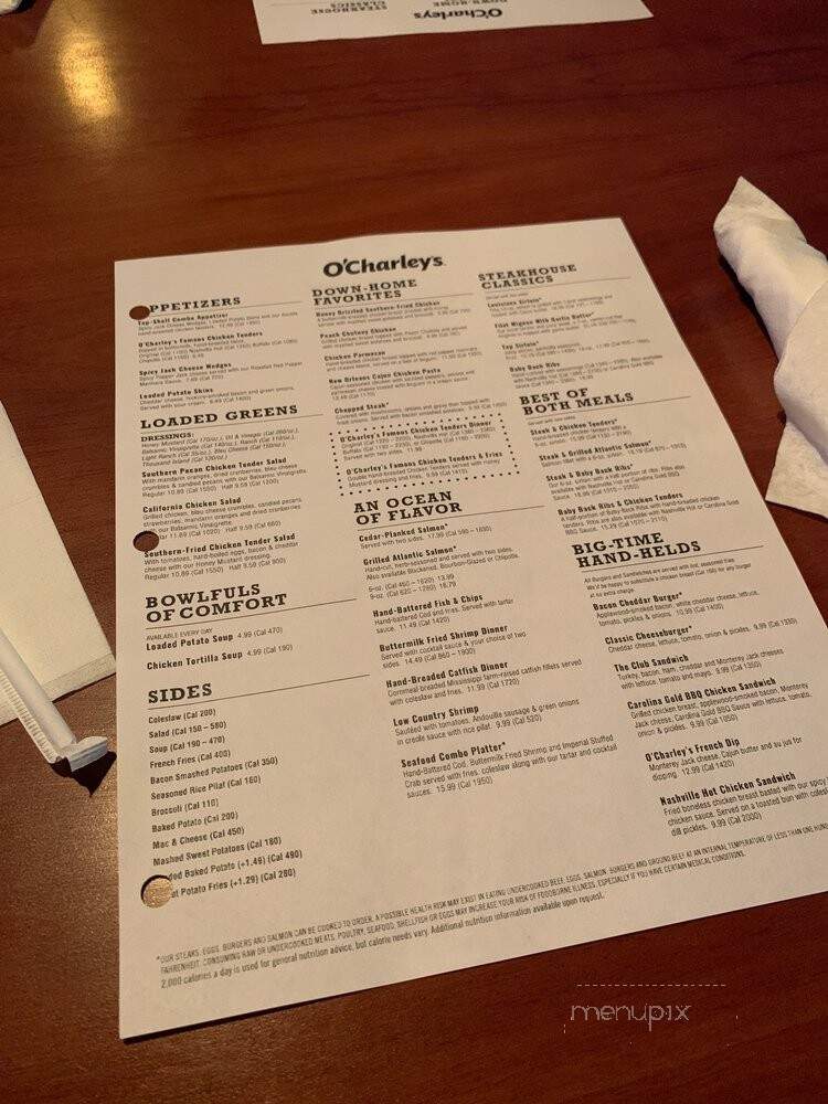 O'Charley's - Centerville, GA menu_pic