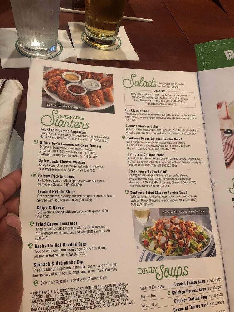 O'Charley's - Centerville, GA menu_pic