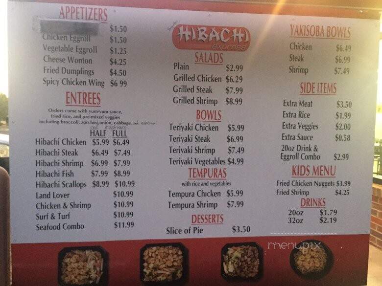 Hibachi Express - Columbus, GA menu_pic
