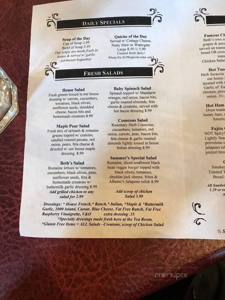 Beth's Bake Shoppe - Springfield, MO menu_pic