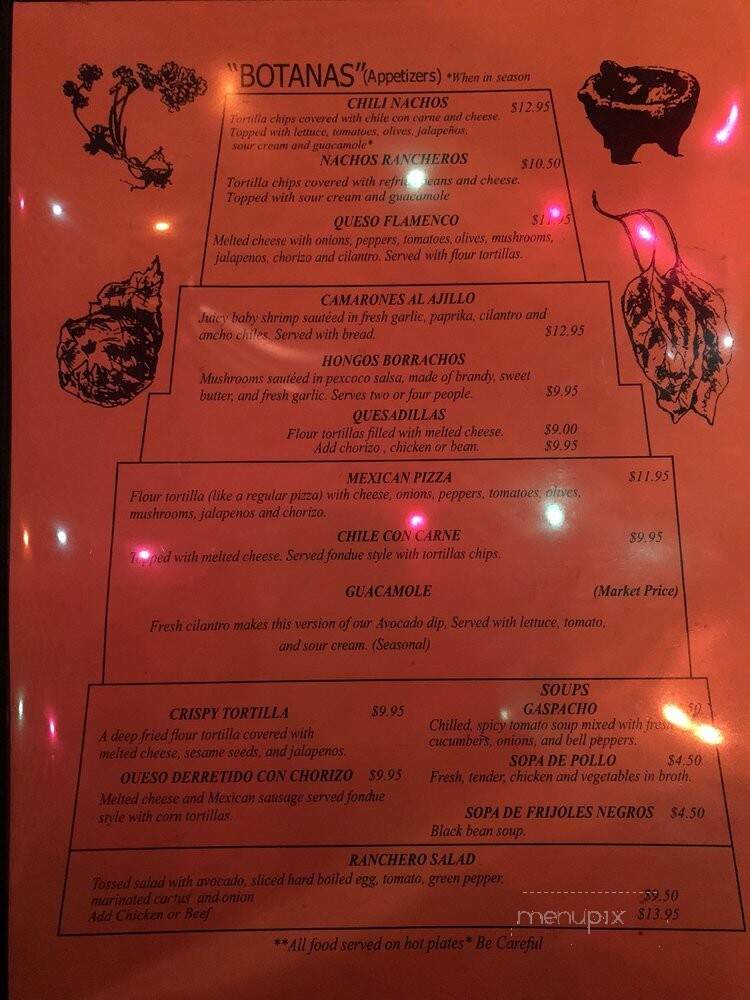 Casa Maya - Gillette, NJ menu_pic