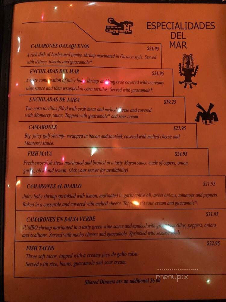 Casa Maya - Gillette, NJ menu_pic