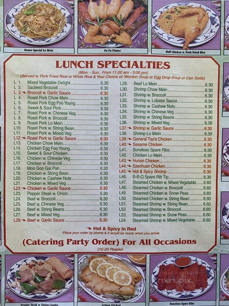 Lam's Garden Chinese Food - Sayreville, NJ menu_pic