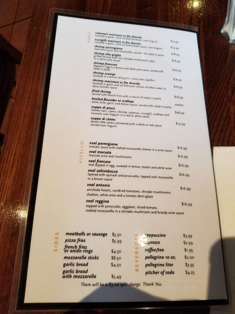 Forte Pizzaria - Caldwell, NJ menu_pic