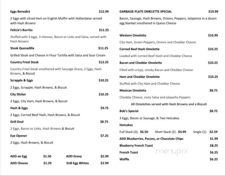 Bob's Grill - Kill Devil Hills, NC menu_pic