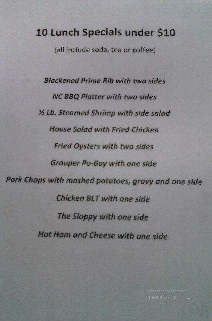 Bob's Grill - Kill Devil Hills, NC menu_pic