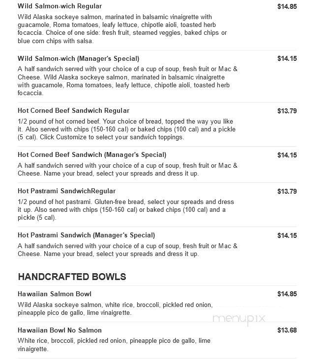 Jason's Deli - The Woodlands, TX menu_pic