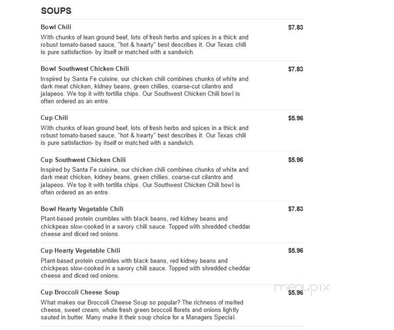 Jason's Deli - The Woodlands, TX menu_pic