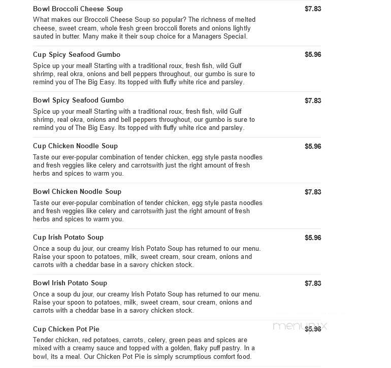 Jason's Deli - The Woodlands, TX menu_pic