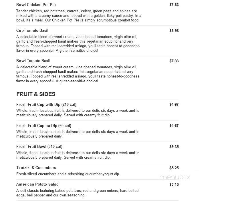 Jason's Deli - The Woodlands, TX menu_pic