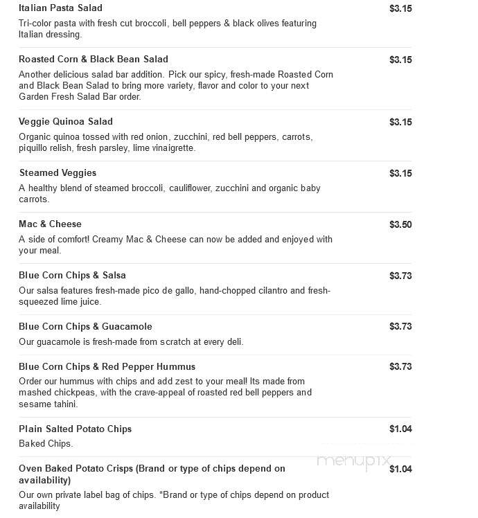 Jason's Deli - The Woodlands, TX menu_pic