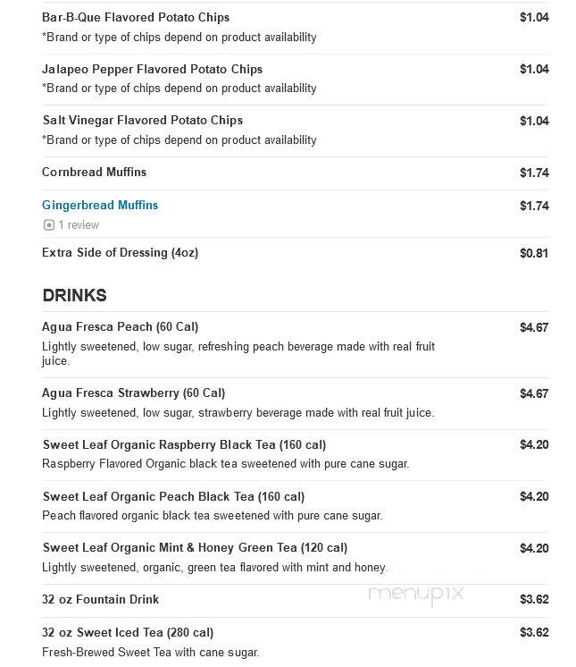 Jason's Deli - The Woodlands, TX menu_pic