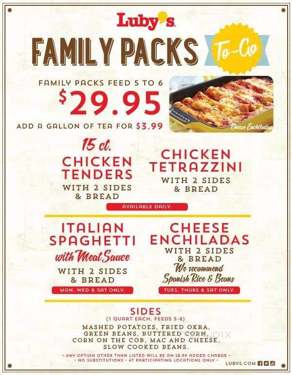 Luby's - Brownsville, TX menu_pic