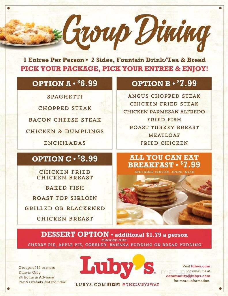 Luby's - Brownsville, TX menu_pic