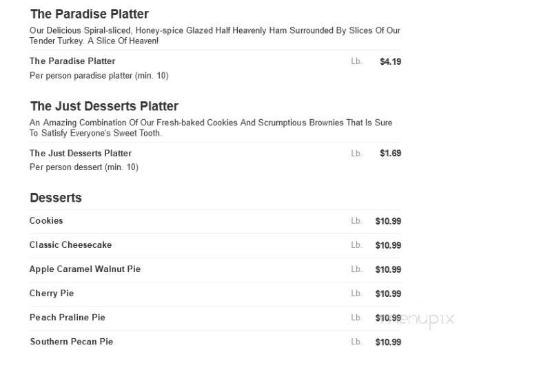 Heavenly Ham - Winchester, VA menu_pic