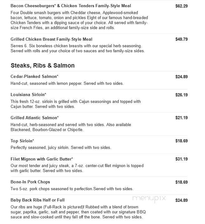 O'Charley's - Harrisonburg, VA menu_pic
