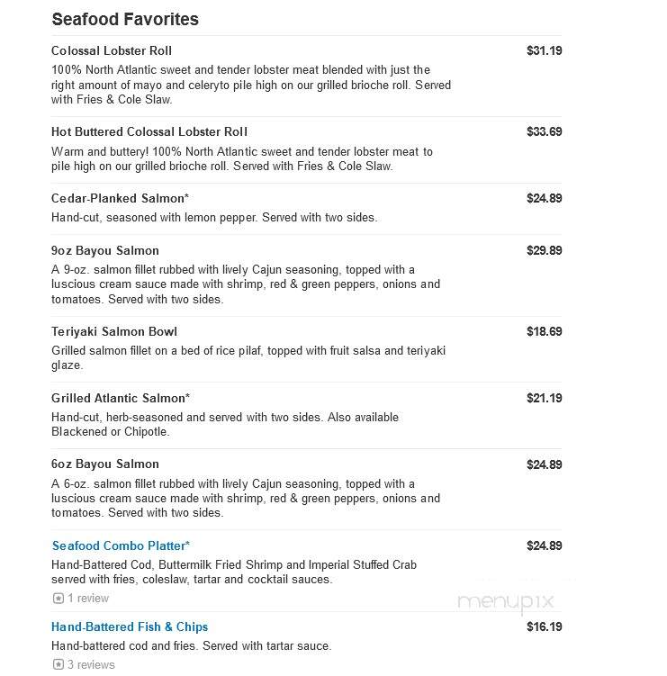 O'Charley's - Harrisonburg, VA menu_pic