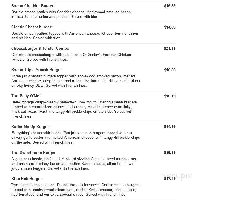 O'Charley's - Harrisonburg, VA menu_pic