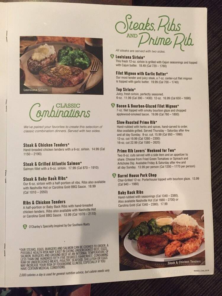 O'Charley's - Chester, VA menu_pic