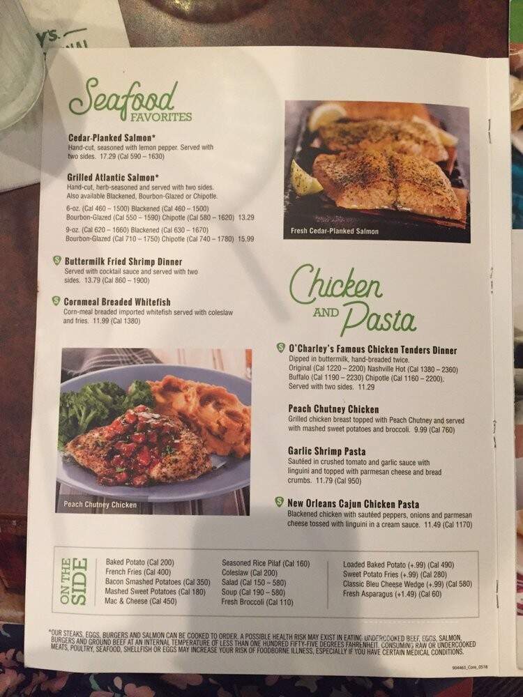 O'Charley's - Chester, VA menu_pic