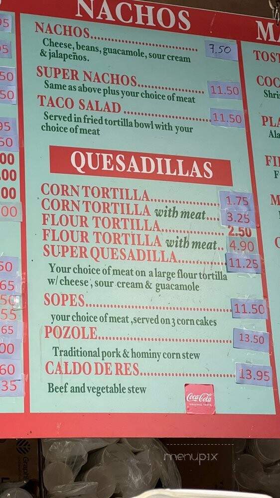 Taqueria San Jose - San Rafael, CA menu_pic