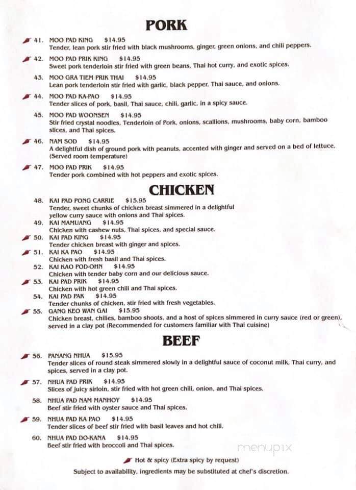 Bangkok - Danbury, CT menu_pic