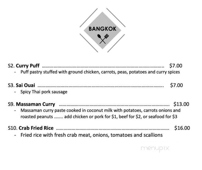 Bangkok - Danbury, CT menu_pic