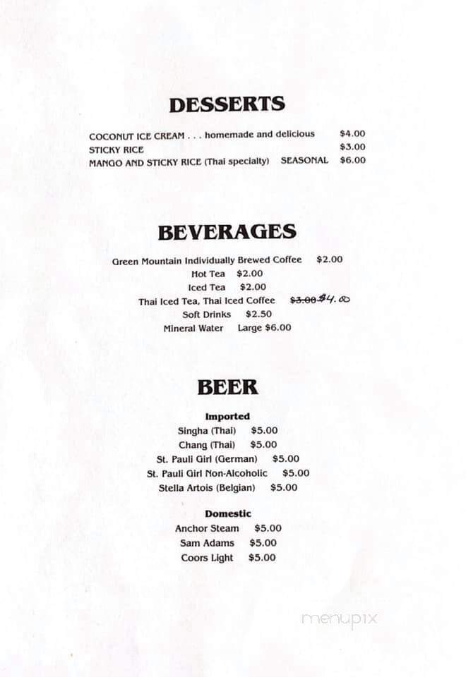 Bangkok - Danbury, CT menu_pic