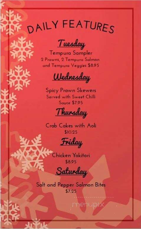 Blue Fin Sushi Bar - Terrace, BC menu_pic