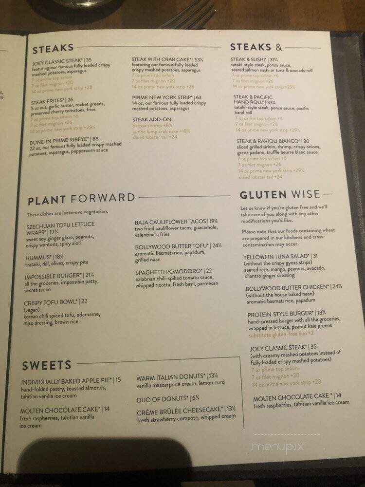 JOEY Woodland Hills - Los Angeles, CA menu_pic