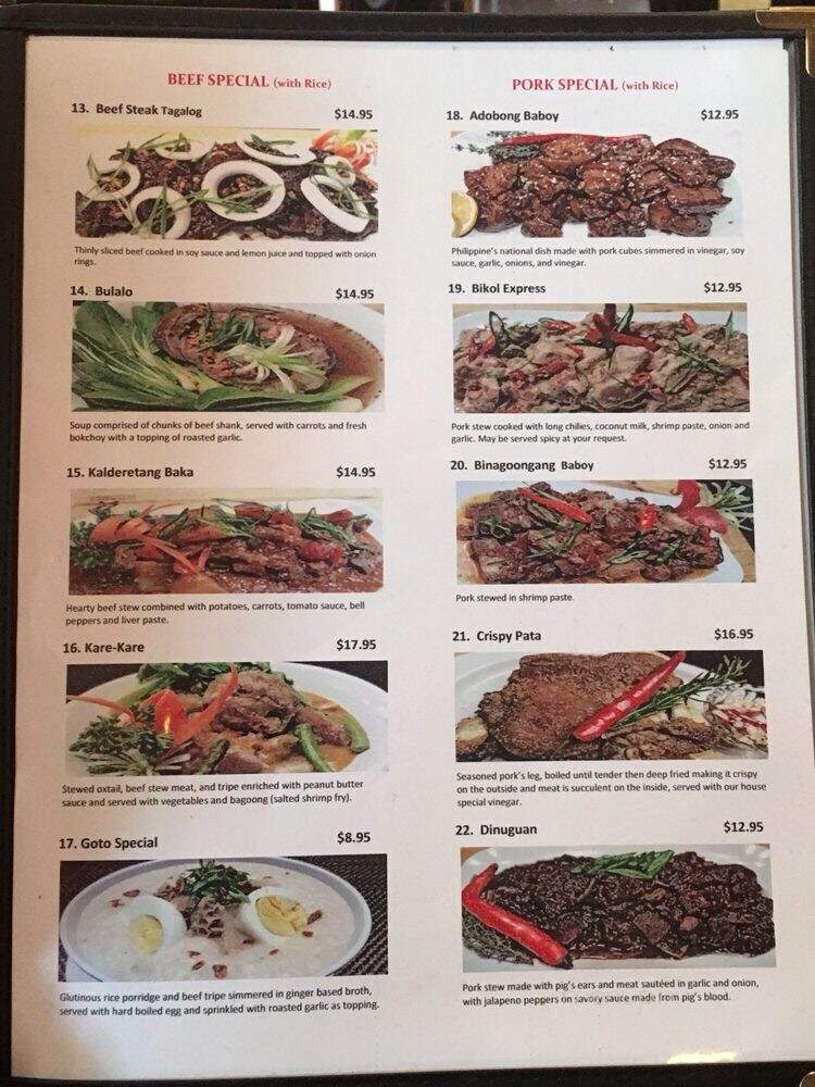 Kusina De Manila - Des Plaines, IL menu_pic
