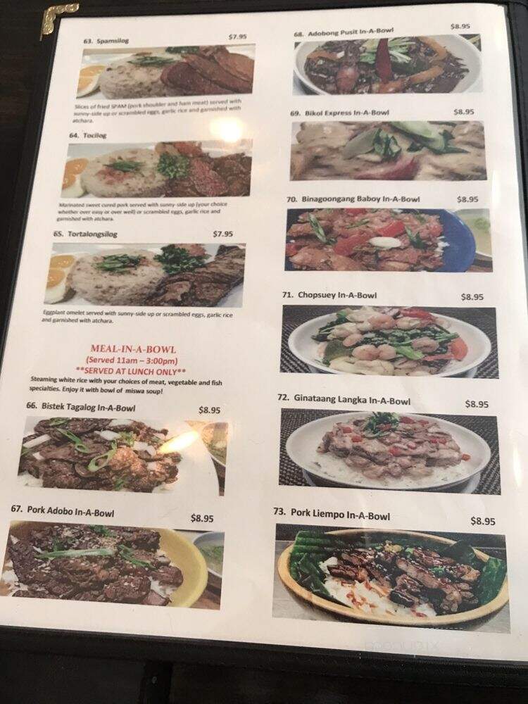Kusina De Manila - Des Plaines, IL menu_pic