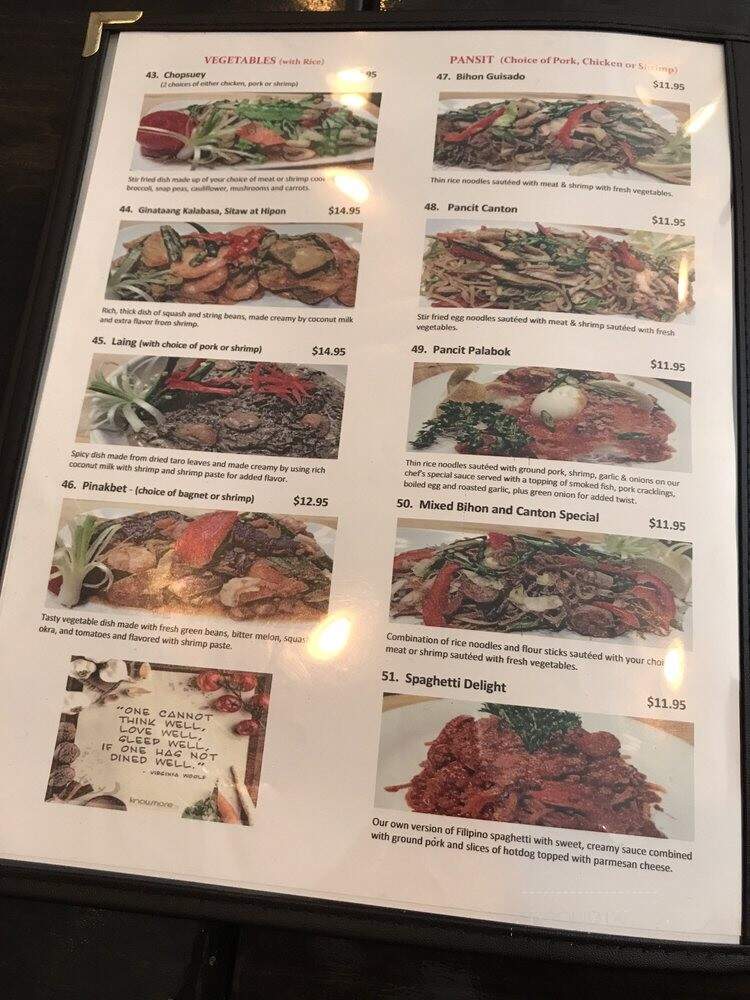 Kusina De Manila - Des Plaines, IL menu_pic