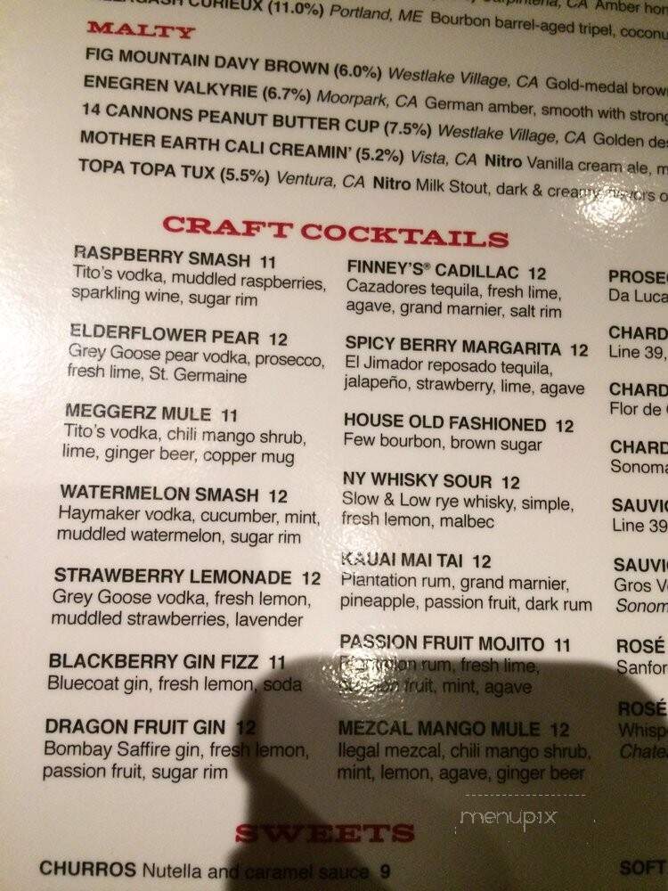 Finney's Crafthouse - Westlake Village, CA menu_pic