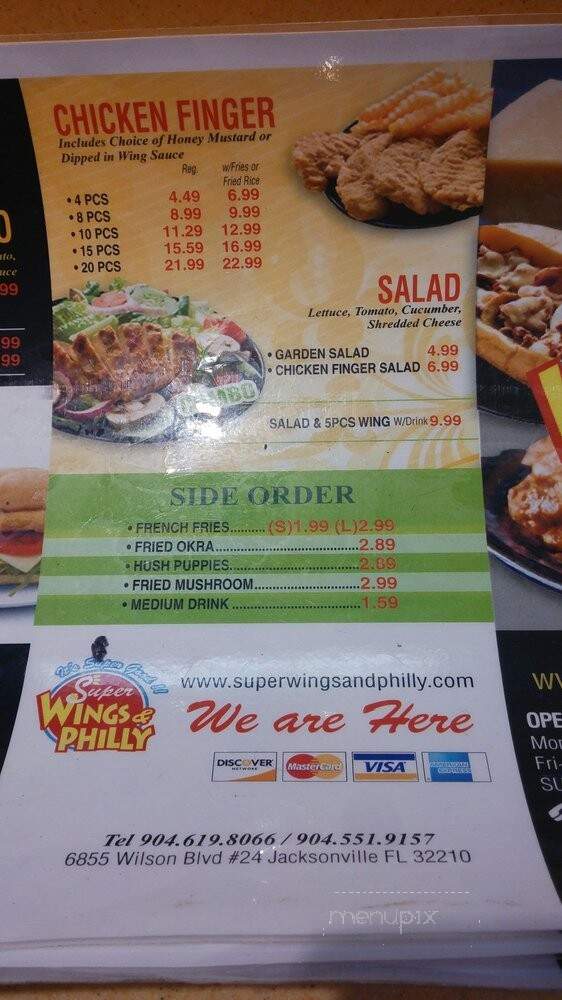 Super Wings & Philly - Jacksonville, FL menu_pic