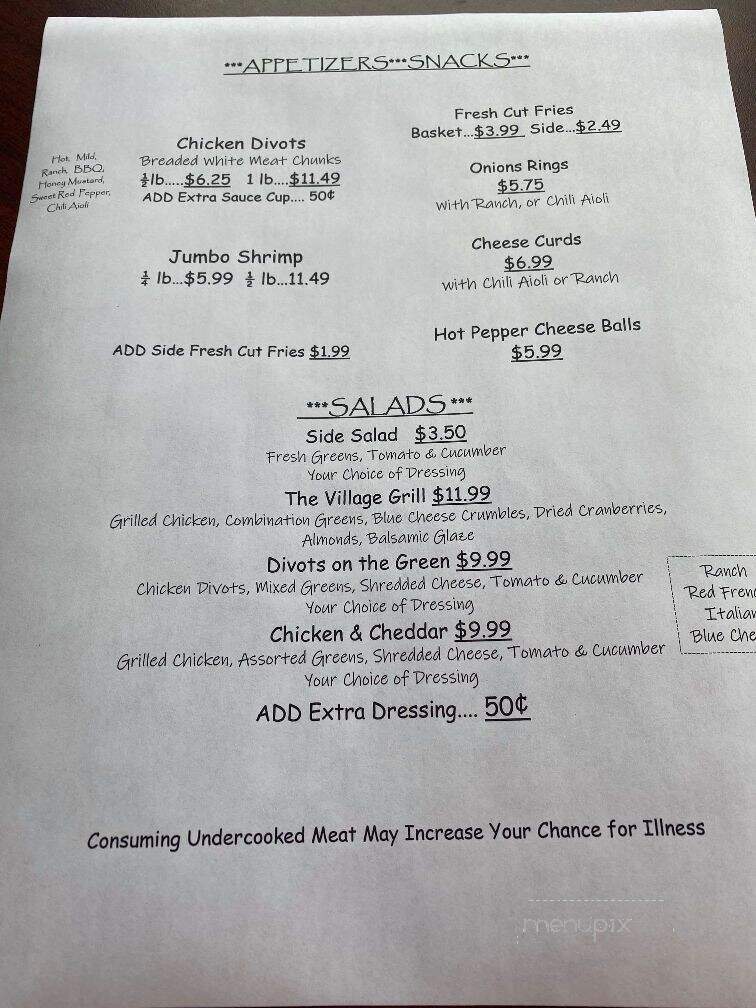 The Village Grill & Patio - Oak Harbor, OH menu_pic