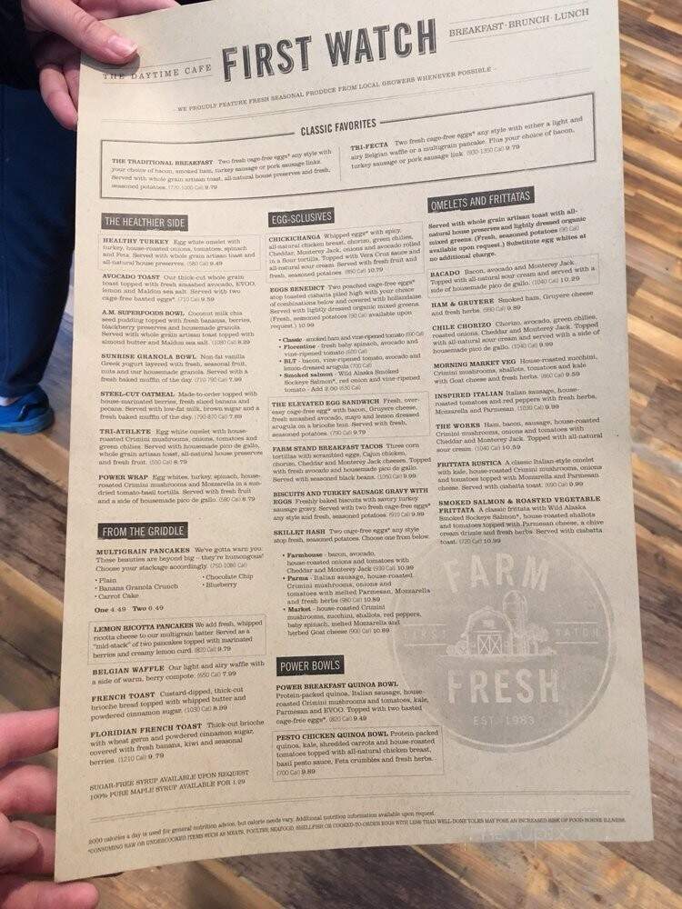 First Watch - Shreveport, LA menu_pic