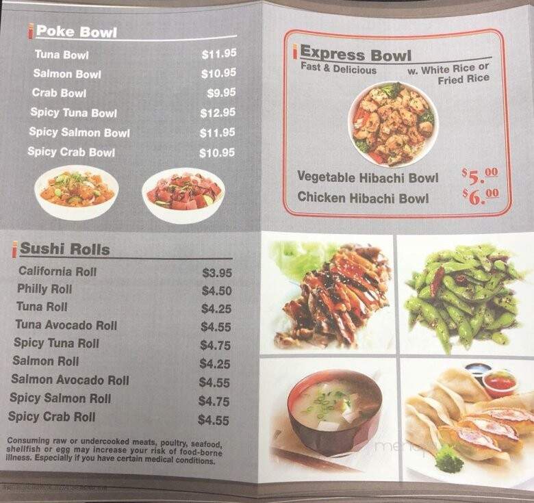 Hibachi Express - Salem, OH menu_pic