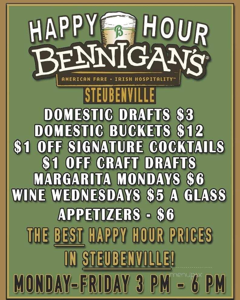Bennigan's - Steubenville, OH menu_pic