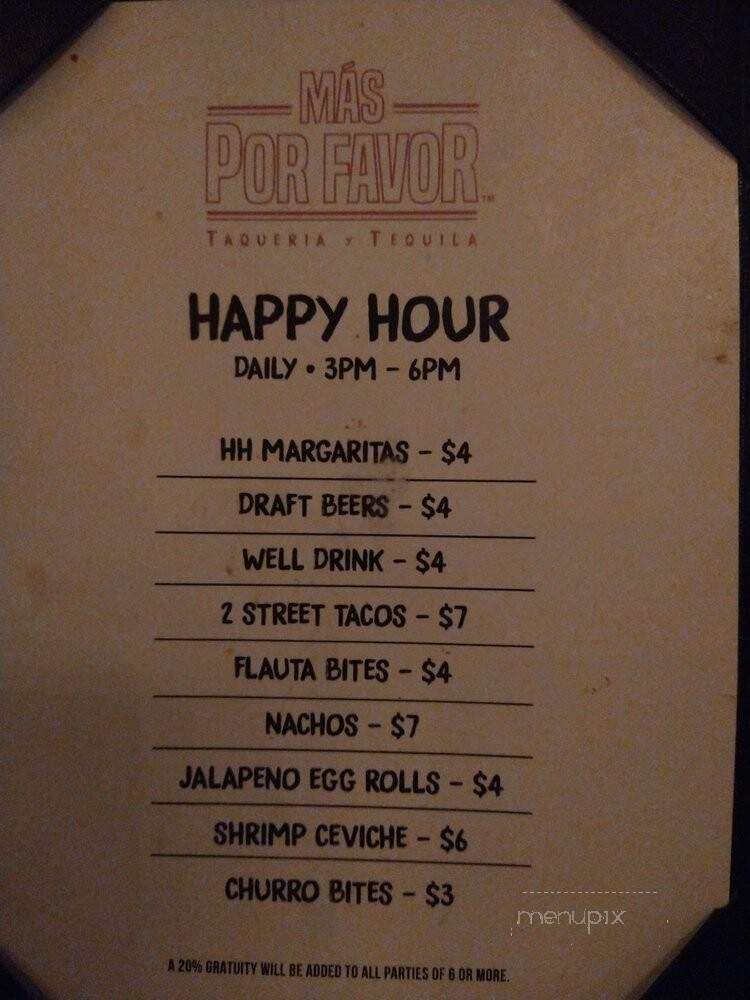 Mas Por Favor Taqueria y Tequila - Las Vegas, NV menu_pic