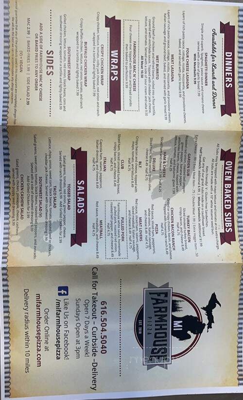 Michigan Farmhouse Pizza - Clarksville, MI menu_pic