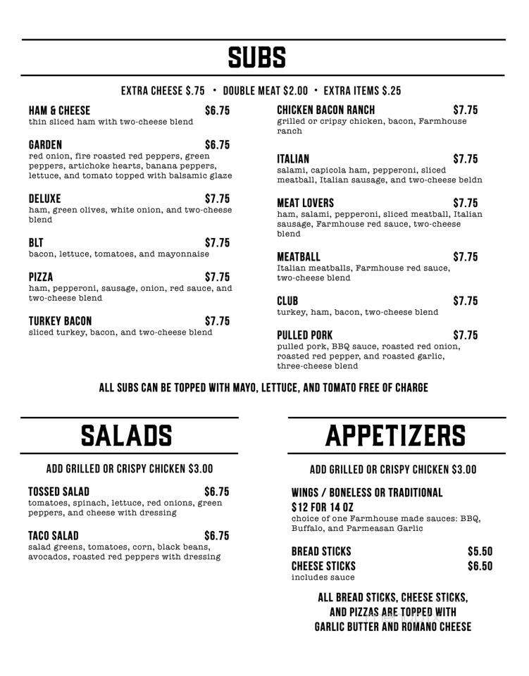 Michigan Farmhouse Pizza - Clarksville, MI menu_pic