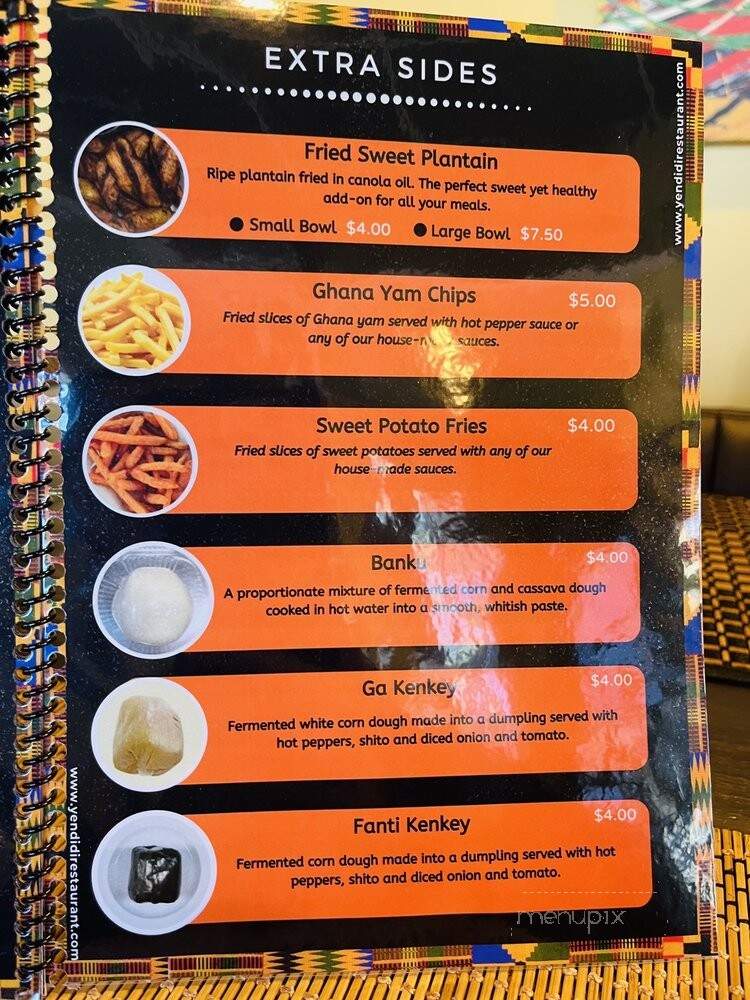 Yendidi Restaurant - Norfolk, VA menu_pic